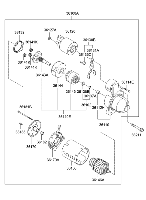 2014 Kia Sportage Starter Diagram 1