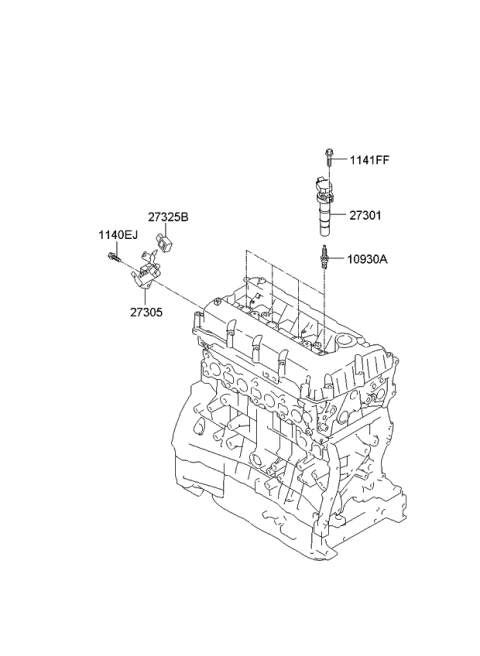 2014 Kia Sportage Spark Plug Assembly Diagram for 1884909085