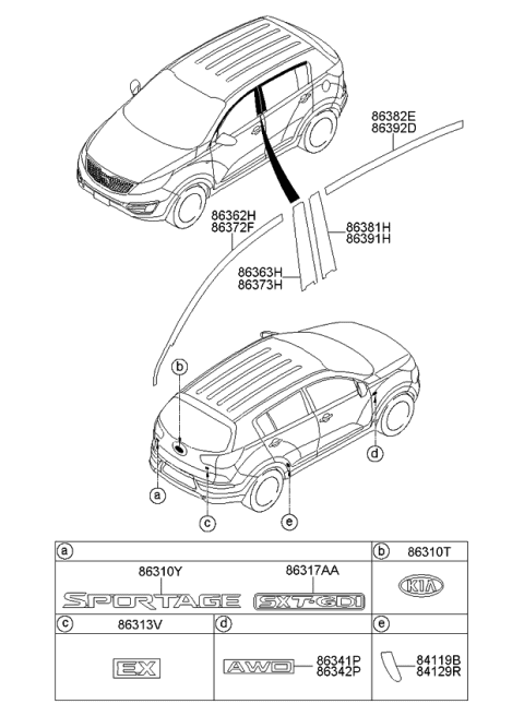 2014 Kia Sportage Emblem Diagram