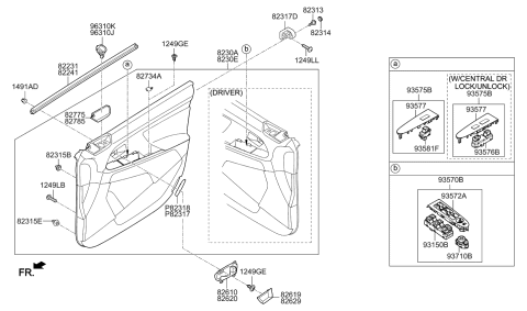 2015 Kia Sportage Fastener-Door Trim Diagram for 833152S000