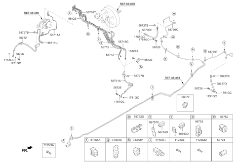 2015 Kia Sportage Clip Diagram for 587572S300