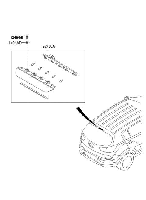 2015 Kia Sportage High Mounted Stop Lamp Diagram