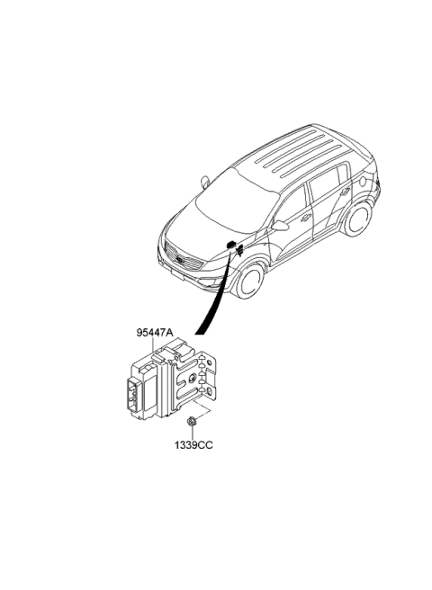 2014 Kia Sportage ECU-4WD Diagram for 954473B310