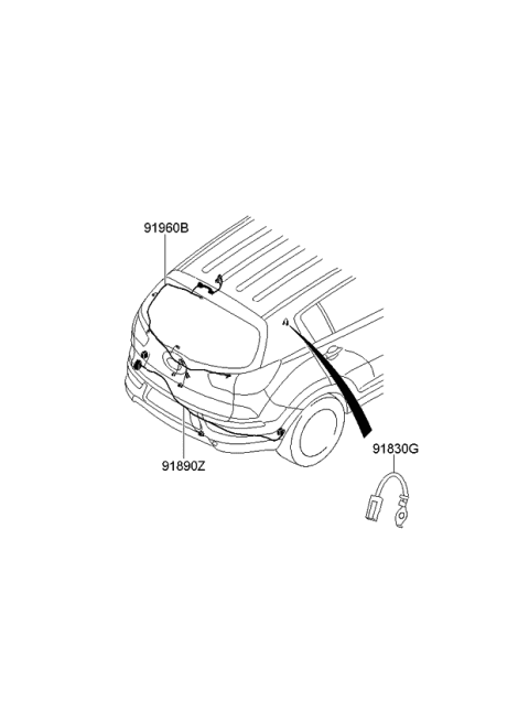 2014 Kia Sportage Wiring Assembly-Tail Gate Diagram for 916853W050