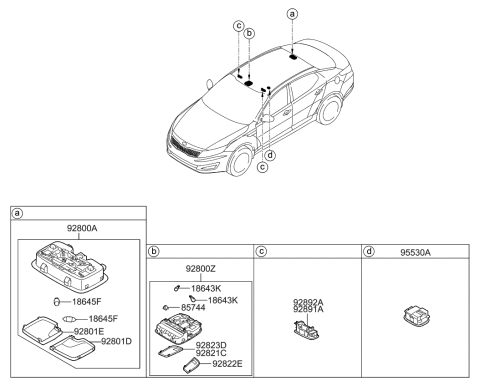 2012 Kia Optima Hybrid Room Lamp Diagram