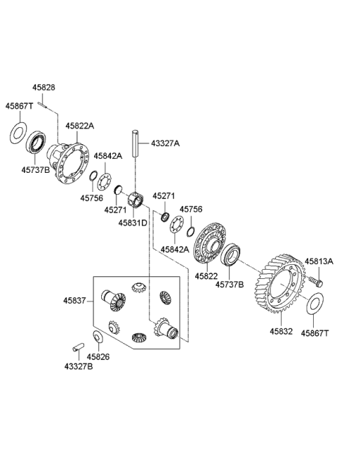 2011 Kia Optima Hybrid Transaxle Gear-Auto Diagram 2