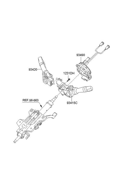 2011 Kia Optima Hybrid Multifunction Switch Diagram