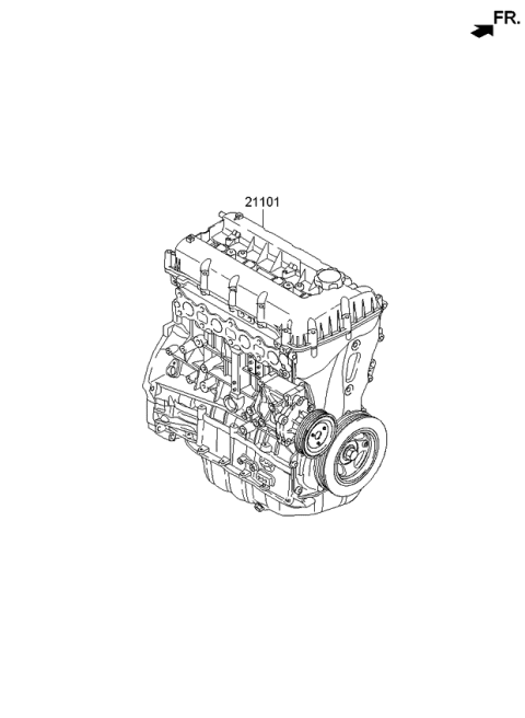 2011 Kia Optima Hybrid Engine Assembly-Sub Diagram for 191TH2GA56