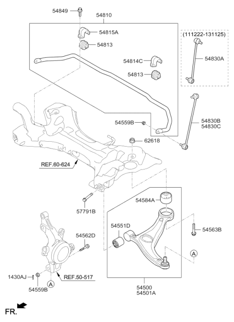 2012 Kia Optima Hybrid Front Suspension Control Arm Diagram