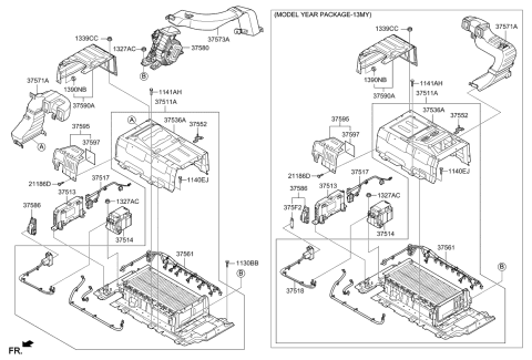 2013 Kia Optima Hybrid Safety Plug Assembly-FEM Diagram for 375184R001