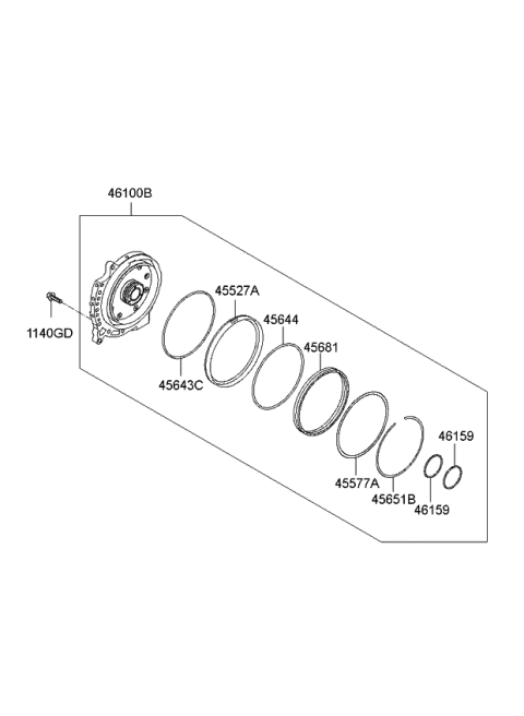 2011 Kia Optima Hybrid Oil Pump & Torque Converter-Auto Diagram 2