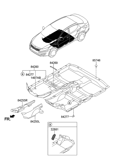2012 Kia Optima Hybrid Covering-Floor Diagram