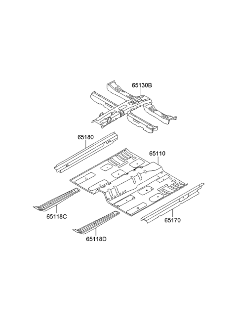 2011 Kia Optima Hybrid Panel-Floor Diagram 1