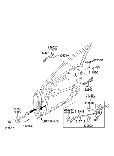 2012 Kia Optima Hybrid Locking-Front Door Diagram