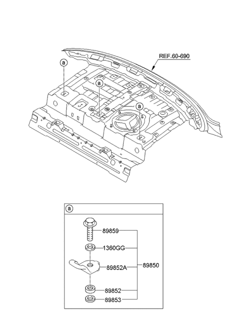 2011 Kia Optima Hybrid Child Rest Holder Diagram