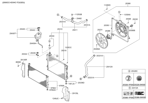 2012 Kia Optima Engine Cooling System Diagram 1