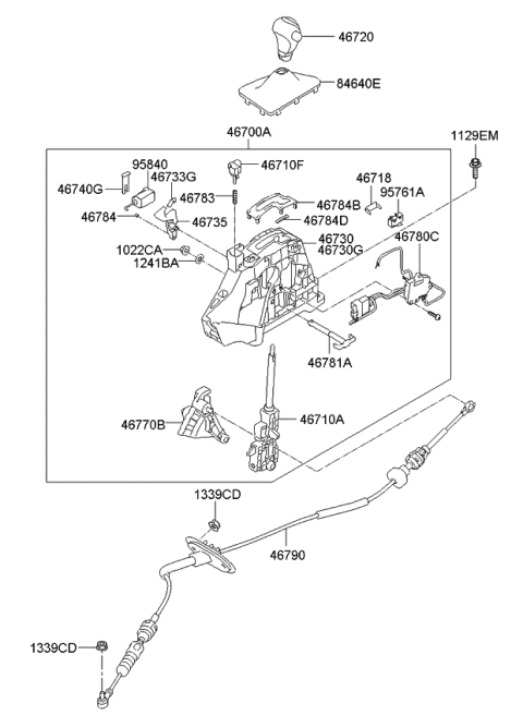 2013 Kia Optima Bracket Assembly Diagram for 467304C300