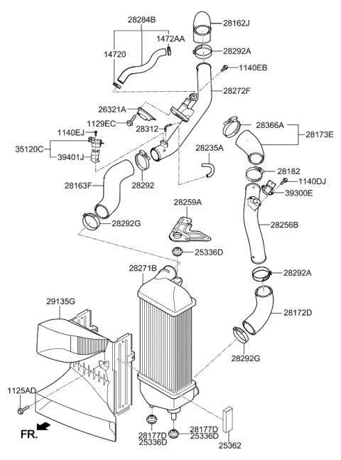 2011 Kia Optima Turbocharger & Intercooler Diagram 2