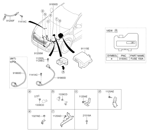 2013 Kia Optima Wiring Assembly-Engine Ground Diagram for 918604C020