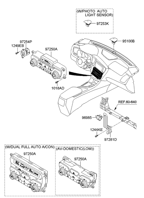 2013 Kia Optima Heater System-Heater Control Diagram