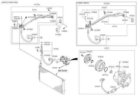2012 Kia Optima Suction & Liquid Tube Assembly Diagram for 977752T000