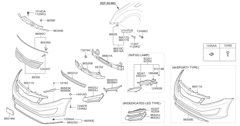 2012 Kia Optima Bumper-Front Diagram