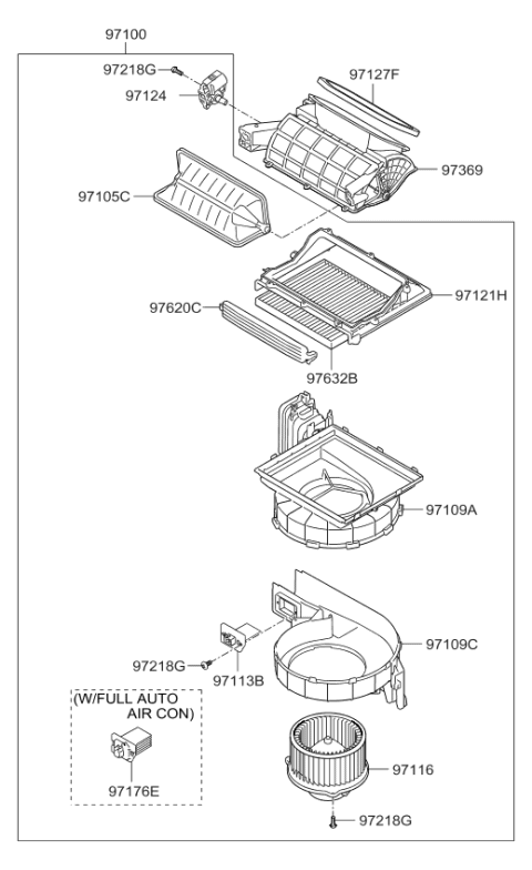 2011 Kia Optima Case-Air Inlet Duct Diagram for 971214C000