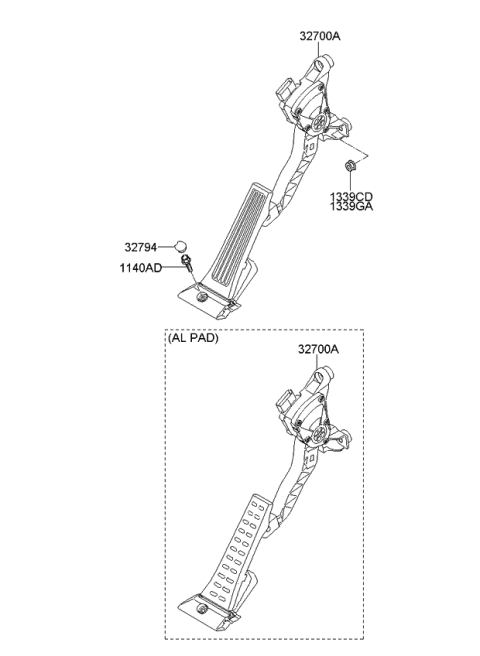 2012 Kia Optima Accelerator Pedal Diagram