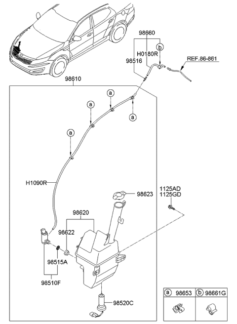 2011 Kia Optima Windshield Washer Diagram