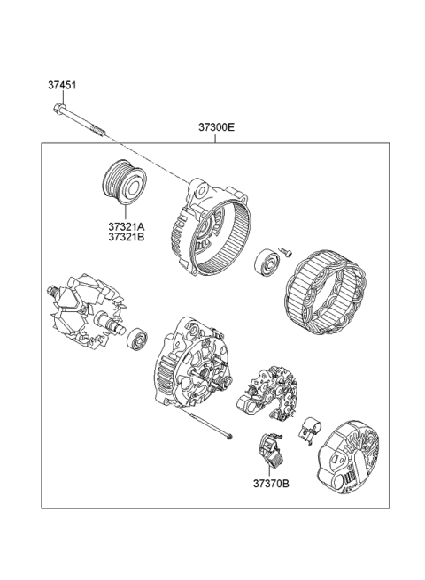 2012 Kia Optima US Georgia Made Alternator Diagram 2