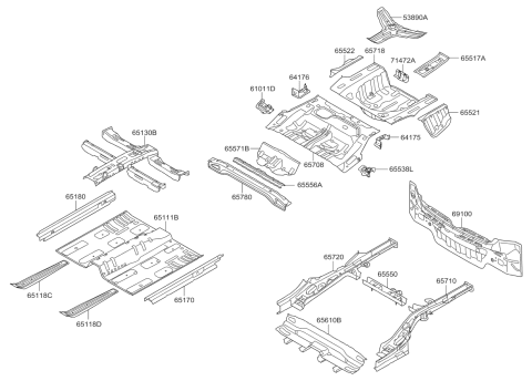 2011 Kia Optima Panel-Floor Diagram