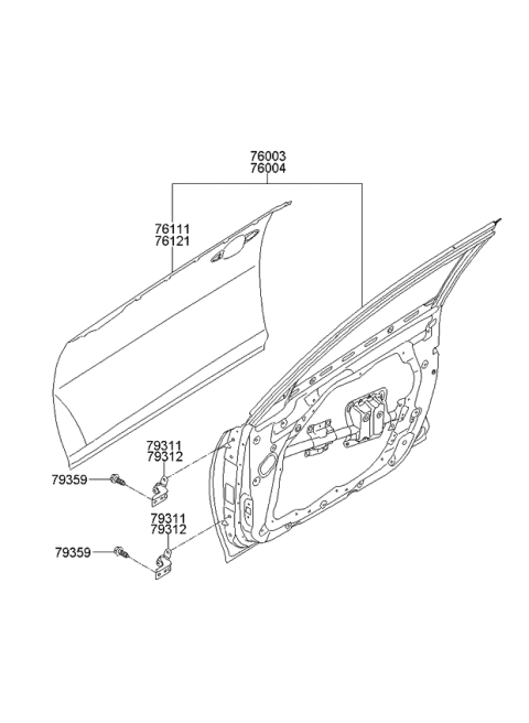 2012 Kia Optima Front Door Panel Diagram