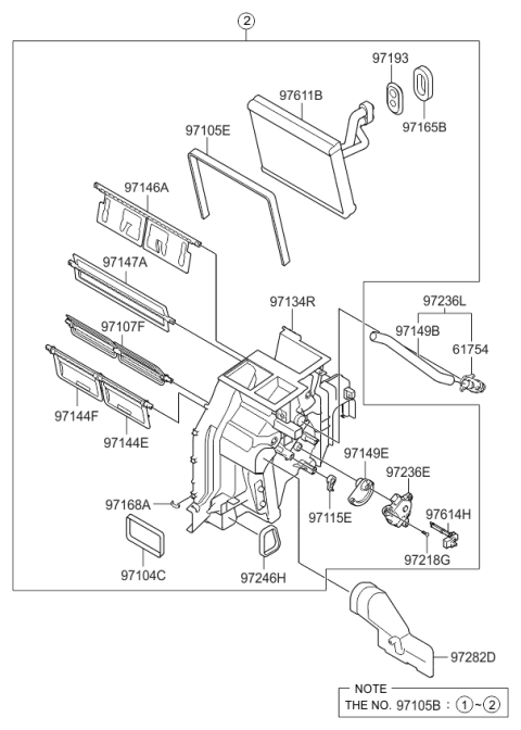 2011 Kia Optima US Georgia Made Heater System-Heater & Blower Diagram 2