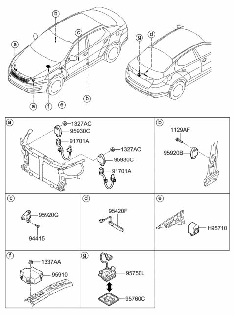 2012 Kia Optima Relay & Module Diagram 1