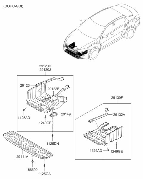 2011 Kia Optima Under Cover Diagram 1