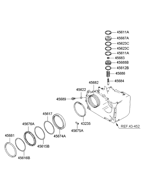 2009 Kia Amanti Transaxle Brake-Auto Diagram 2