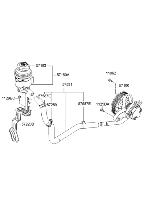 2009 Kia Amanti Power Steering Oil Pump Diagram