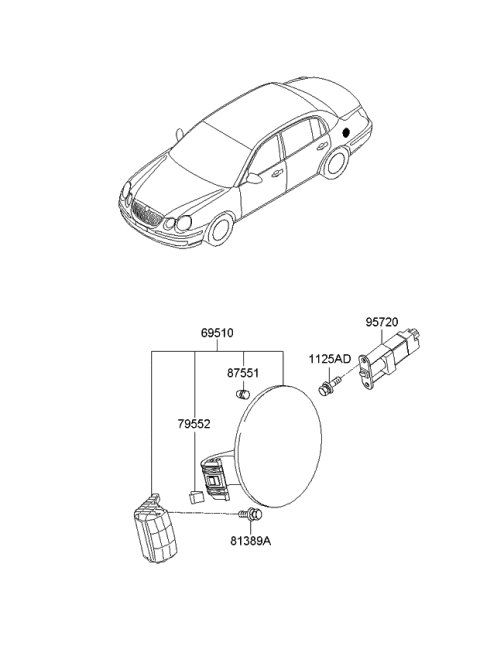 2007 Kia Amanti Fuel Filler Door Diagram