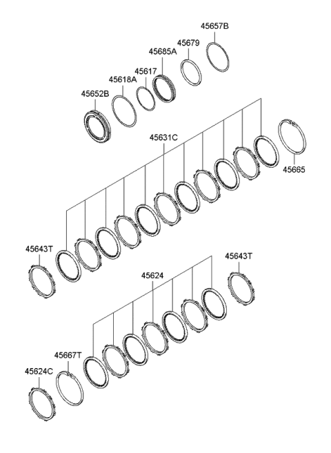 2007 Kia Amanti Transaxle Brake-Auto Diagram 1