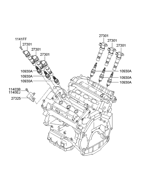 2006 Kia Amanti Spark Plug & Cable Diagram