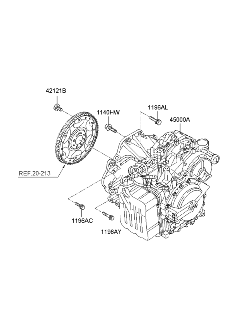 2008 Kia Amanti Transaxle Assy-Auto Diagram