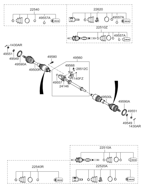 2009 Kia Amanti Drive Shaft Diagram