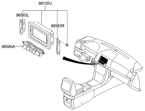 2008 Kia Amanti Monitor Assembly-Audio Diagram for 961353F60094