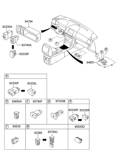 2006 Kia Amanti Switch Diagram 1