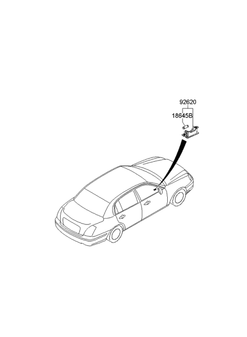 2006 Kia Amanti License Plate & Interior Lamp Diagram