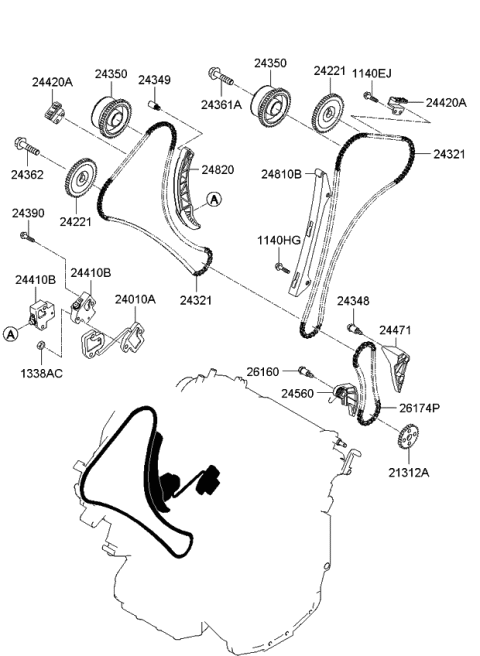 2006 Kia Amanti Camshaft & Valve Diagram 1