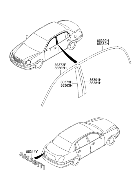 2008 Kia Amanti Emblem Diagram