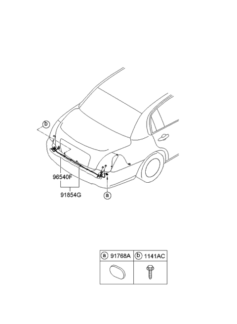 2006 Kia Amanti Wiring Assembly-Trunk Room Diagram for 919203F083