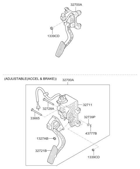 2006 Kia Amanti Pedal-Accelerator Diagram for 327103F900