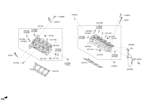 2006 Kia Amanti Cylinder Head Diagram